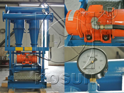 KOSUN desander is used as the 2nd stage of solids control system